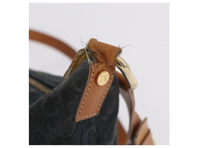 Céline CELINE Sac à épaule C Macadam Daim Vert Doré - vue 11