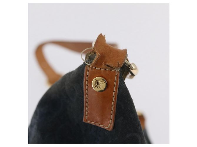 Céline CELINE Sac à épaule C Macadam Daim Vert Doré - vue 12