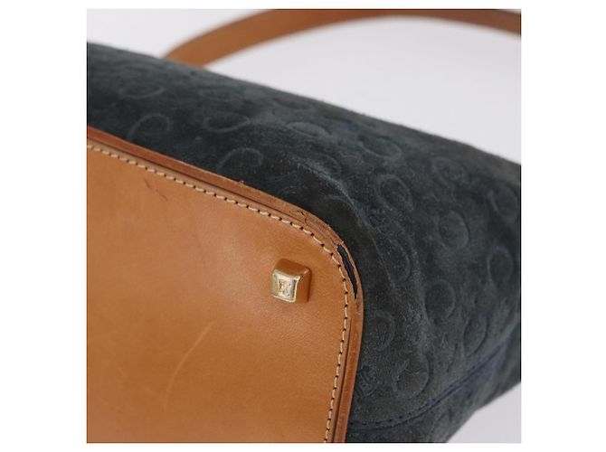 Céline CELINE Sac à épaule C Macadam Daim Vert Doré - vue 15
