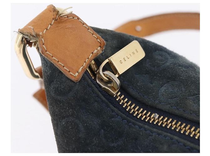 Céline CELINE Sac à épaule C Macadam Daim Vert Doré - vue 18