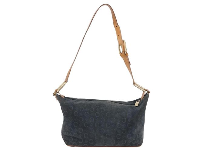 Céline CELINE Sac à épaule C Macadam Daim Vert Doré - vue 3
