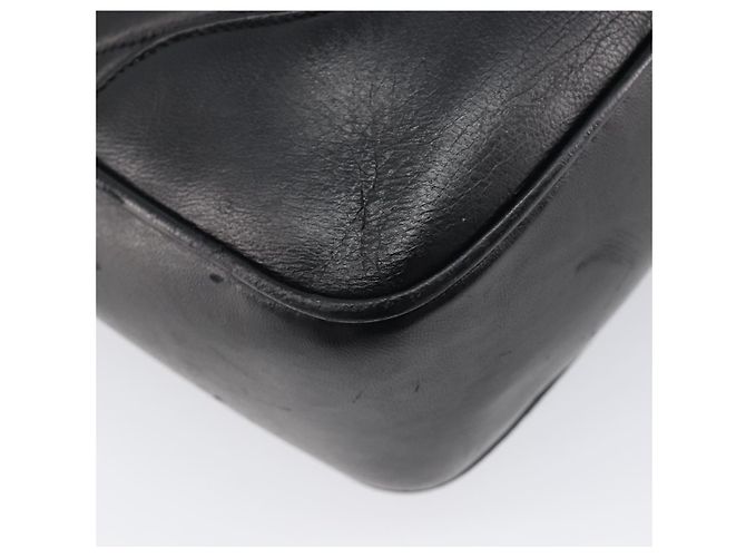CHANEL V Stitch Hand Bag Leather Black Gold Tone CC - vista 14