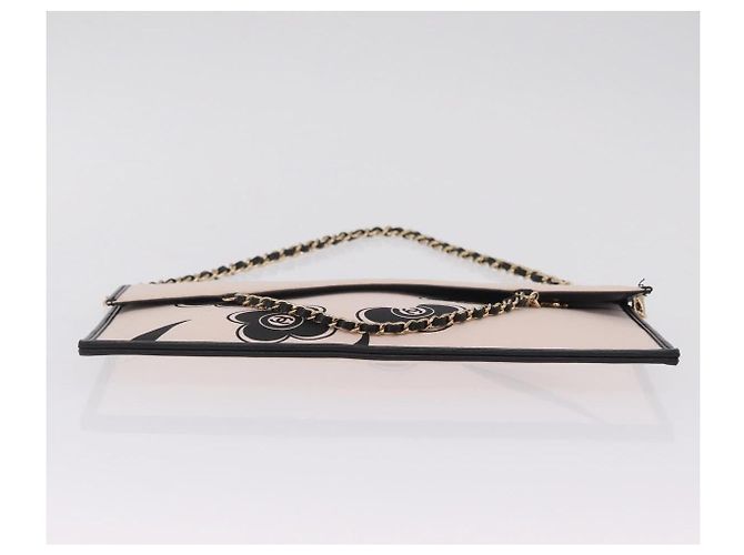 CHANEL Chain Shoulder Bag Canvas Pink Gold CC - vista 10
