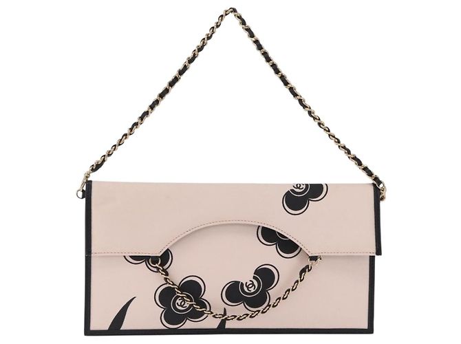CHANEL Chain Shoulder Bag Canvas Pink Gold CC - vista 2