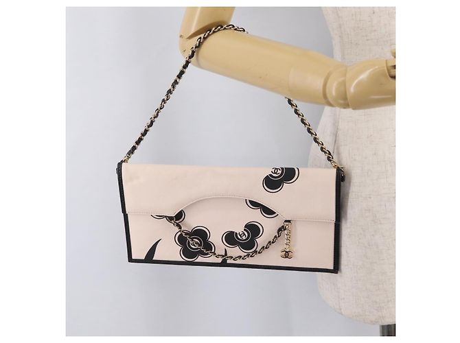 CHANEL Chain Shoulder Bag Canvas Pink Gold CC - vista 24