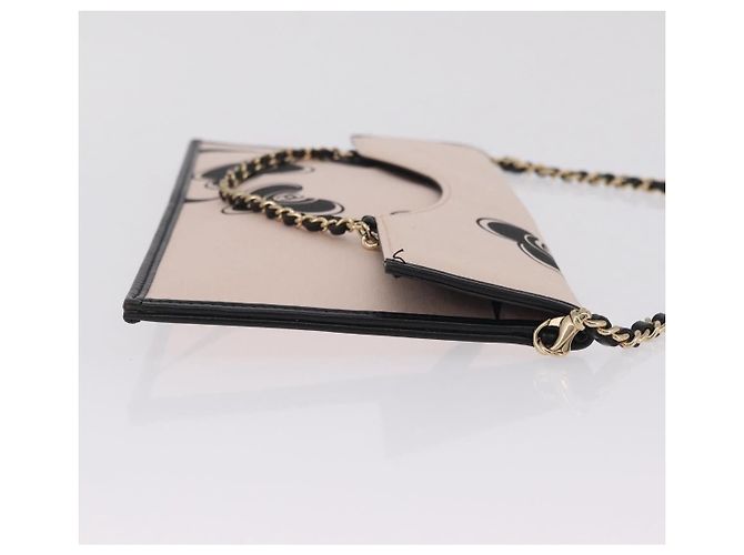 CHANEL Chain Shoulder Bag Canvas Pink Gold CC - vista 4