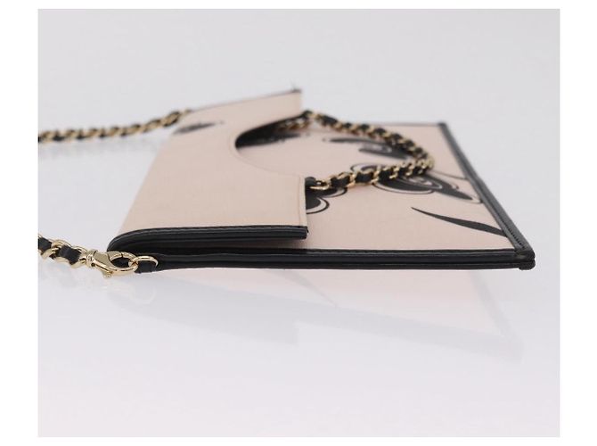 CHANEL Chain Shoulder Bag Canvas Pink Gold CC - vista 5