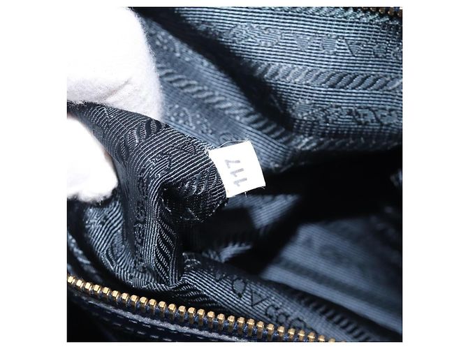 PRADA Galleria Hand Bag Saffiano 2way Blue Gold - vista 12