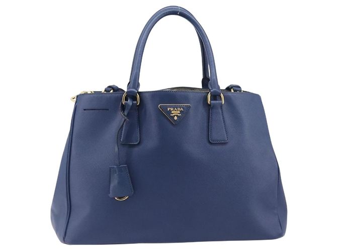 PRADA Galleria Hand Bag Saffiano 2way Blue Gold - vista 13
