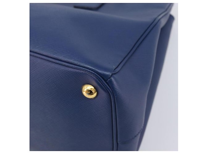 PRADA Galleria Hand Bag Saffiano 2way Blue Gold - vista 16