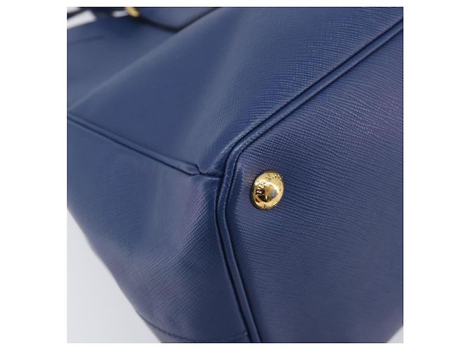 PRADA Galleria Hand Bag Saffiano 2way Blue Gold - vista 17