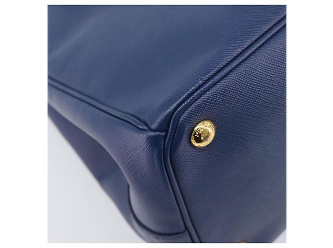 PRADA Galleria Hand Bag Saffiano 2way Blue Gold - vista 19