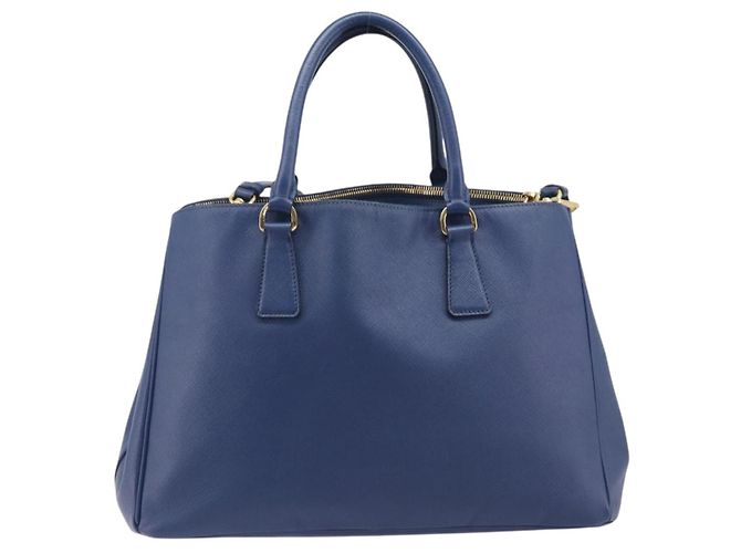 PRADA Galleria Hand Bag Saffiano 2way Blue Gold - vista 2