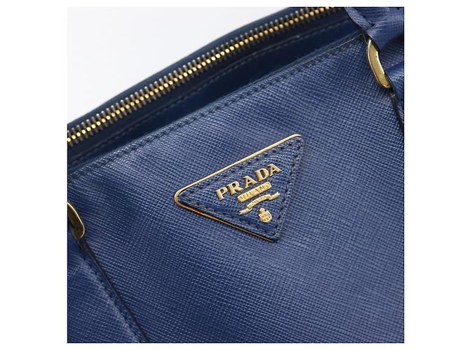 PRADA Galleria Hand Bag Saffiano 2way Blue Gold - vista 20