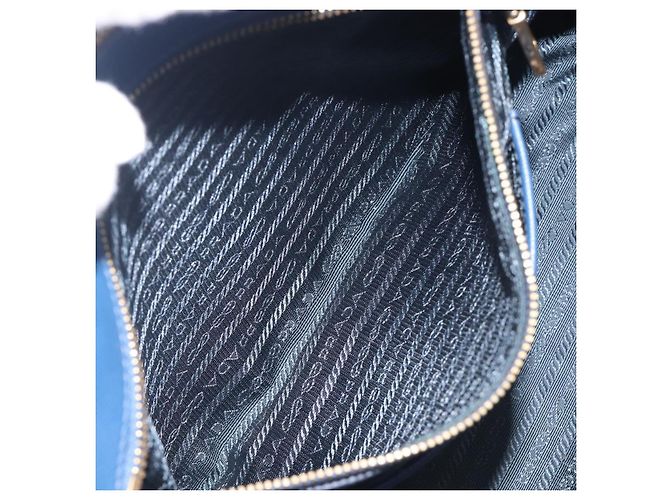 PRADA Galleria Hand Bag Saffiano 2way Blue Gold - vista 27