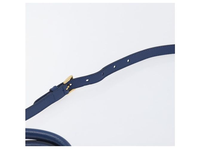 PRADA Galleria Hand Bag Saffiano 2way Blue Gold - vista 9