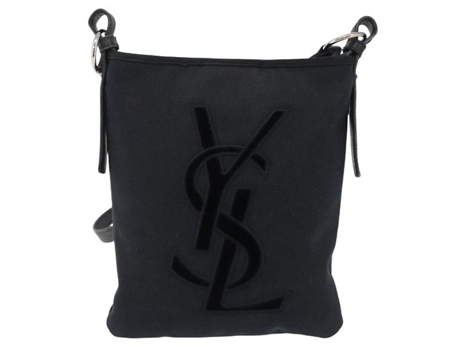 Autre Marque Saint Laurent Shoulder Bag Canvas Black Silver - vista 13