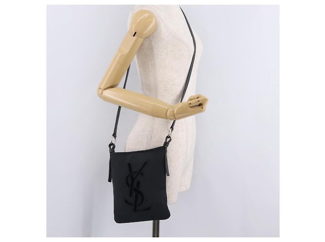 Autre Marque Saint Laurent Shoulder Bag Canvas Black Silver - vista 20