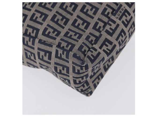 FENDI Zucchino Canvas Hand Bag Navy Silver - vista 15