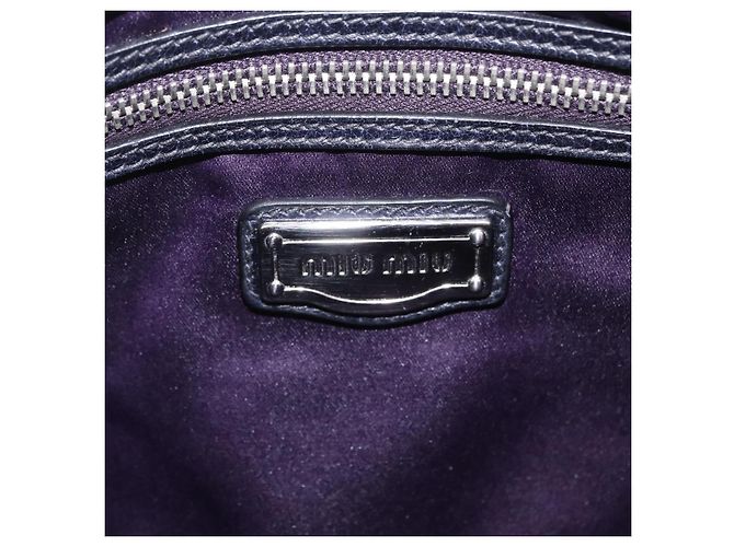 Miu Miu Bolsa Vitellolux Black Silver - vista 18