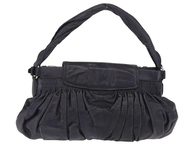 Miu Miu Bolsa Vitellolux Black Silver - vista 2