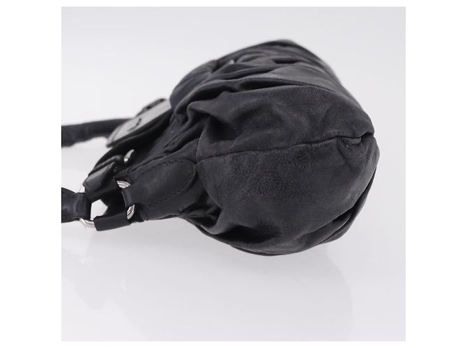 Miu Miu Bolsa Vitellolux Black Silver - vista 4