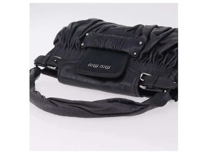 Miu Miu Bolsa Vitellolux Black Silver - vista 6
