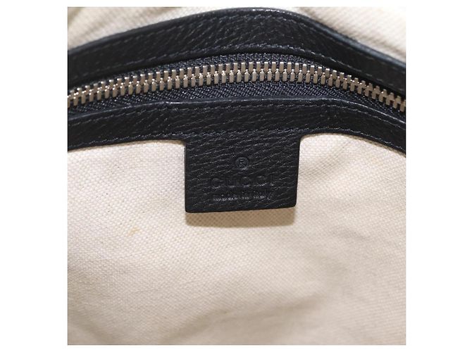 GUCCI Interlocking Shoulder Bag Leather Black Silver 322059 - vista 17