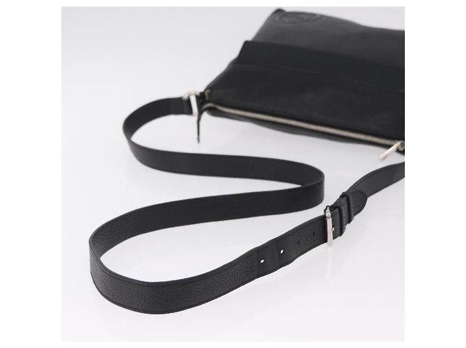 GUCCI Interlocking Shoulder Bag Leather Black Silver 322059 - vista 7