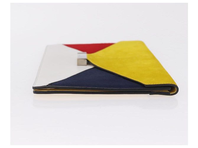 Céline CELINE Clutch Bag Suede Calfskin leather Multicolor Silver - vista 4