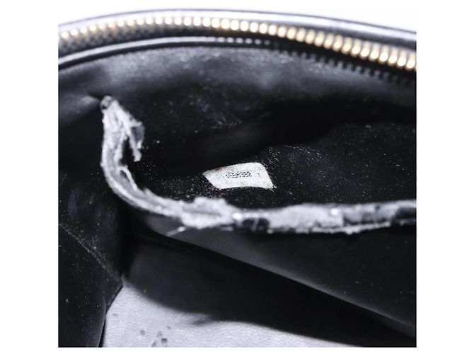 CHANEL Vanity Cosmetic Pouch Patent 2way Black Gold Tone CC - vista 12