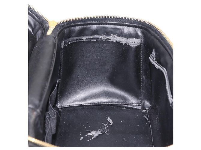 CHANEL Vanity Cosmetic Pouch Patent 2way Black Gold Tone CC - vista 22