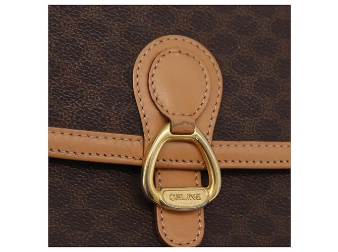 Céline CELINE Macadam Shoulder Bag PVC Brown Gold Tone - vista 19