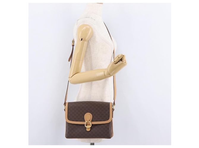 Céline CELINE Macadam Shoulder Bag PVC Brown Gold Tone - vista 33