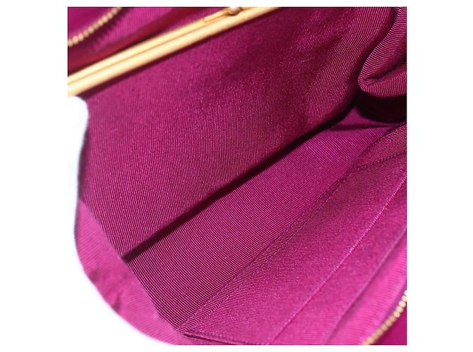 CHANEL Matelasse Chain Shoulder Bag Cotton Purple Gold CC - vista 11
