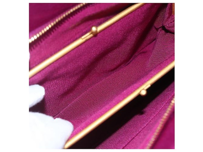 CHANEL Matelasse Chain Shoulder Bag Cotton Purple Gold CC - vista 20