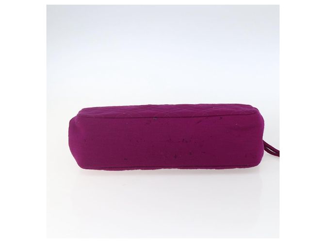 CHANEL Matelasse Chain Shoulder Bag Cotton Purple Gold CC - vista 5
