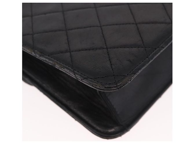 CHANEL Chain Shoulder Bag Lamb Skin Black Gold CC - vista 19