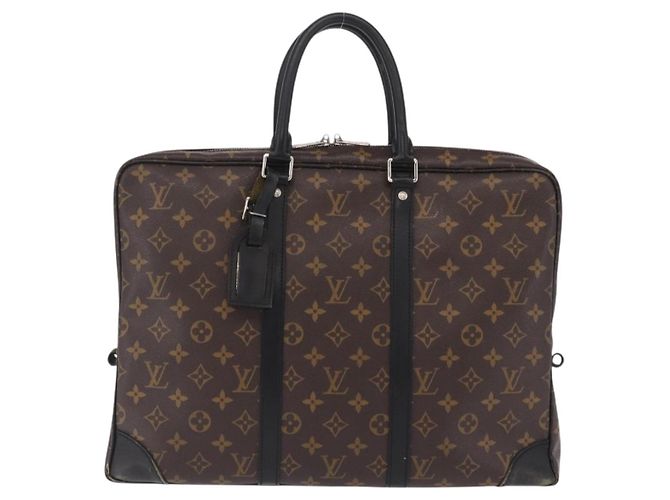 LOUIS VUITTON Monogram Macassar Porte Documents Voyage Bag M52005 LV - vista 13