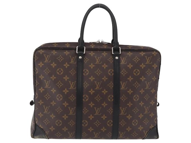 LOUIS VUITTON Monogram Macassar Porte Documents Voyage Bag M52005 LV - vista 2