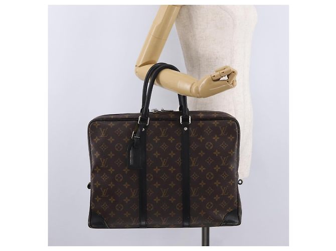 LOUIS VUITTON Monogram Macassar Porte Documents Voyage Bag M52005 LV - vista 28