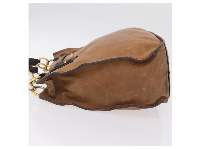Miu Miu Hand Bag Leather Brown Gold - vista 4
