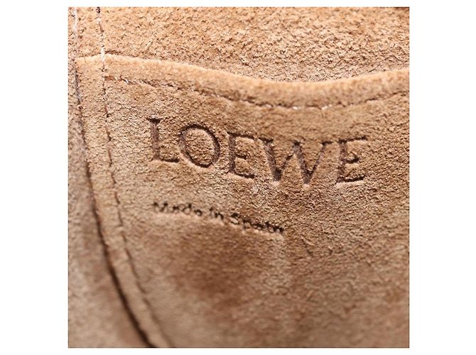 LOEWE Mini Gate Bag Sac à bandoulière en cuir rouge et or - vue 21