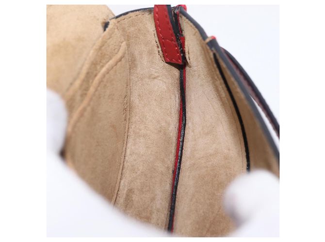 LOEWE Mini Gate Bag Sac à bandoulière en cuir rouge et or - vue 22