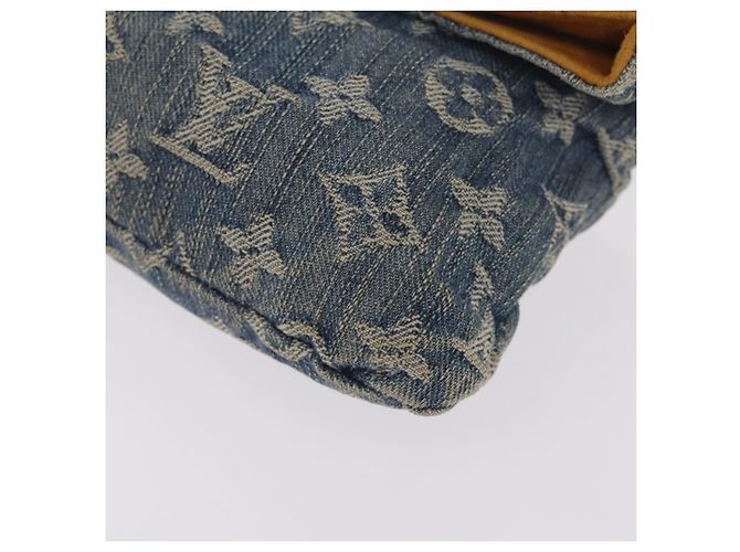 LOUIS VUITTON Monogram Denim Pochette Plat Clutch Bag Blue M95007 - vista 14