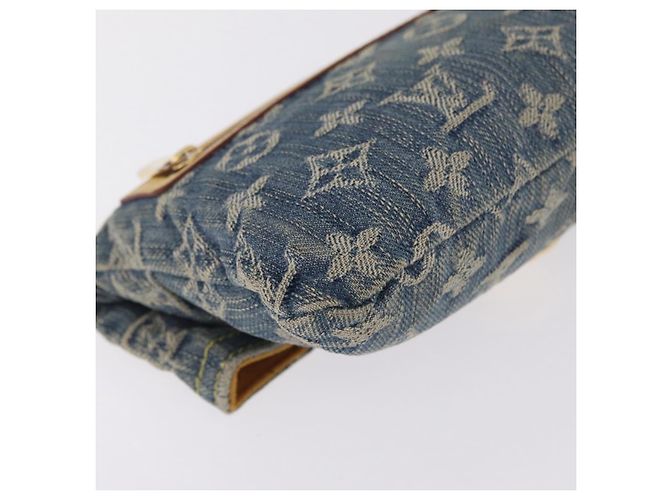 LOUIS VUITTON Monogram Denim Pochette Plat Clutch Bag Blue M95007 - vista 15