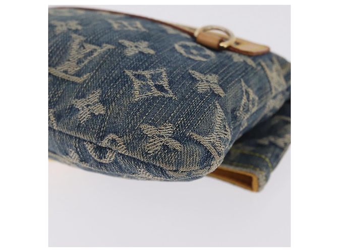 LOUIS VUITTON Monogram Denim Pochette Plat Clutch Bag Blue M95007 - vista 16