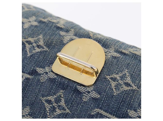 LOUIS VUITTON Monogram Denim Pochette Plat Clutch Bag Blue M95007 - vista 19