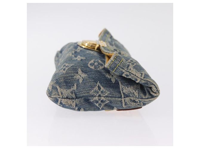 LOUIS VUITTON Monogram Denim Pochette Plat Clutch Bag Blue M95007 - vista 3