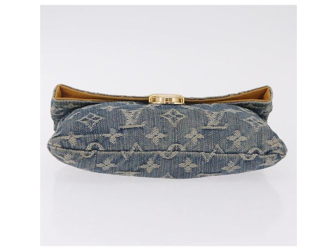 LOUIS VUITTON Monogram Denim Pochette Plat Clutch Bag Blue M95007 - vista 6